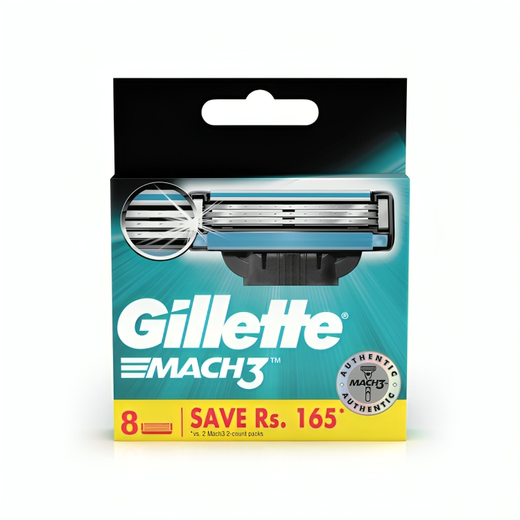 Gillette Mach3 Base Cartridge – Pack of 8