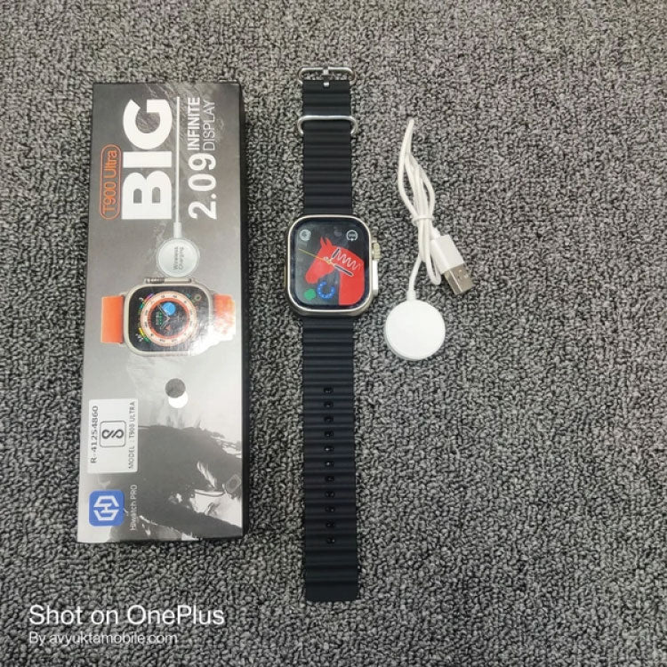 🔥 T900 Ultra 2 Smartwatch – Black | Premium Look, Smart Life ⌚