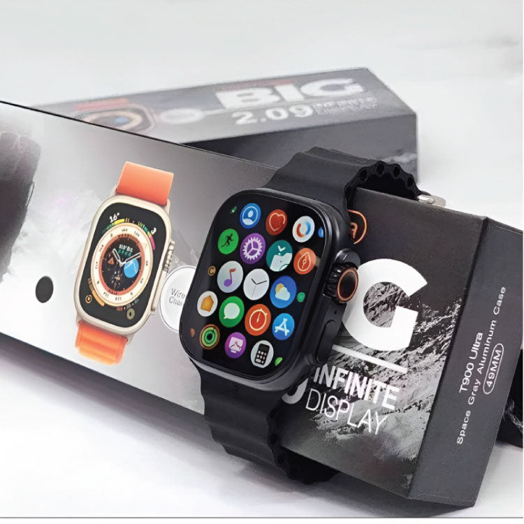 🔥 T900 Ultra 2 Smartwatch – Black | Premium Look, Smart Life ⌚