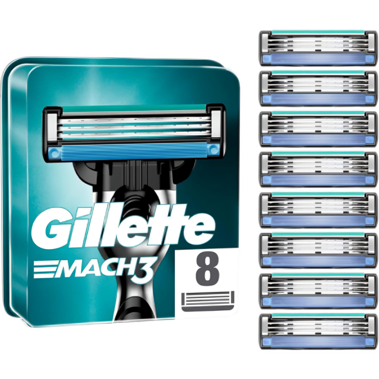 Gillette Mach3 Base Cartridge – Pack of 8