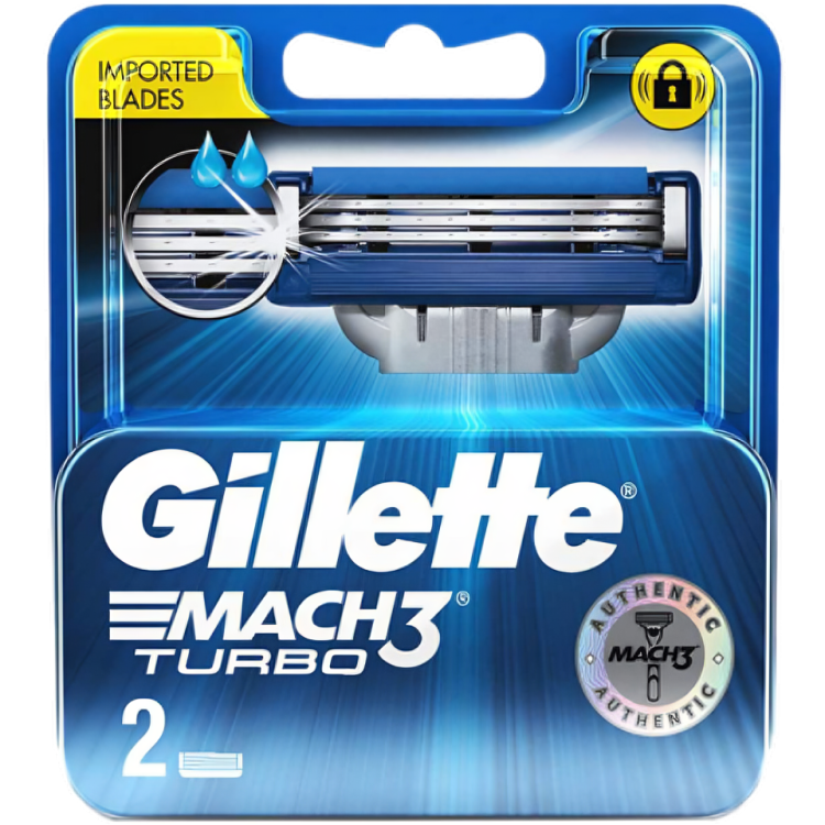 Gillette Mach3 Turbo Razor Cartridge – Pack of 2