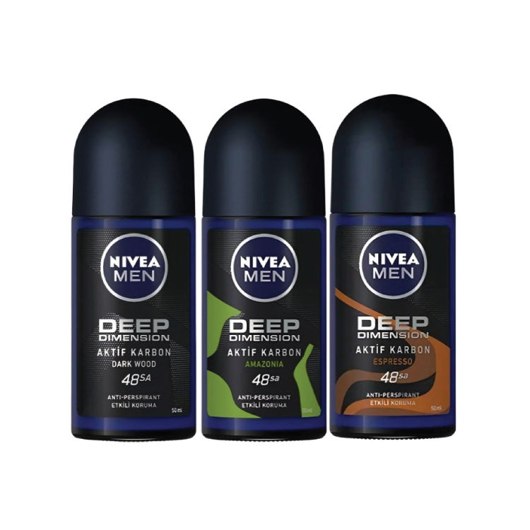Nivea For Men Deodorant Roll On Dimension Dark Wood Anti Perspirant - 50ML