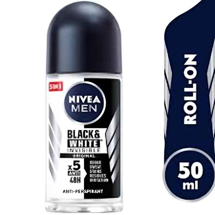 Nivea Men 5in1 Black & White Invisible Original Fresh 48H Anti-Perspirant Deodorant Roll-on