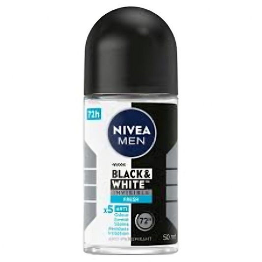 Nivea Men 5in1 Black & White Invisible Original Fresh 48H Anti-Perspirant Deodorant Roll-on