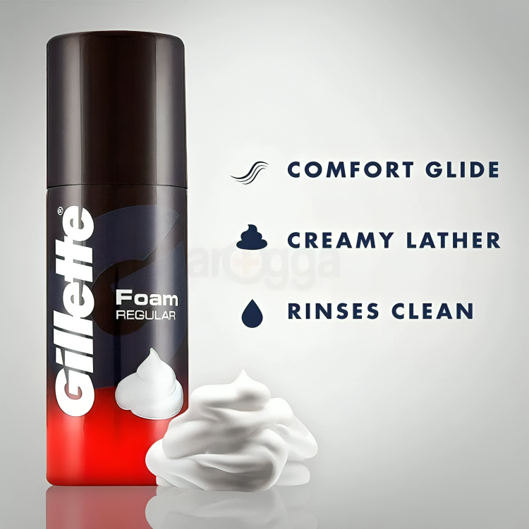 Gillette Shaving Foam (Regular,Sensitive) 98g