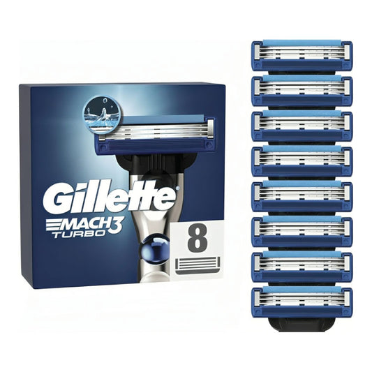 Gillette Mach3 Turbo Razor Cartridge – Pack of 8